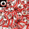 10~30Pcs/Lot 10mm Metal Rhinestone Spacer Big Hole Beads For Jewelry Making DIY Pen Necklace Bracelet Decoration Accessories