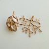 5Pcs Copper Plating Gold 36 * 34mm Tree Branch Blank Base Necklace Pendants For Cabochon Cameo DIY Jewelry Making Accessories