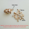 5Pcs Copper Plating Gold 36 * 34mm Tree Branch Blank Base Necklace Pendants For Cabochon Cameo DIY Jewelry Making Accessories
