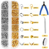 Alloy Accessories Jewelry Findings Set Copper Wire Open Jump Rings Jewelry Making ToolsEarring Hook Jewelry Making Supplies Kit