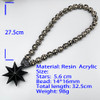 GS50 New Necklace Octagram Decoration DIY Resin Meditation 3D Three-Dimensional Perforated Car Pendants Accessories Ornament