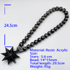 GS50 New Necklace Octagram Decoration DIY Resin Meditation 3D Three-Dimensional Perforated Car Pendants Accessories Ornament