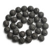 Wholesale 4-14mm Natural Black Volcanic Lava Stone Round Beads 15" Pick Size For Jewelry Making diy Bracelet