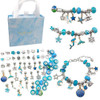 DIY Bracelet Making Kit Jewelry Making Accessories Kit with Beads, Pendant Charms, Bracelets and Necklace String for Girls