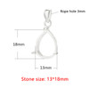 925 Sterling Silver Blanke Pendant Fit 5x7 6x8 7x9 8x10 8x12MM Bracket Tray DIY Setting Cabochon Jewelry Making Accessories