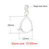 925 Sterling Silver Blanke Pendant Fit 5x7 6x8 7x9 8x10 8x12MM Bracket Tray DIY Setting Cabochon Jewelry Making Accessories