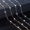 5 yards/roll Imitation Pearl Chains Beaded Link Chain for Necklace Bracelet DIY Craft Jewelry Making Clothing Accessories