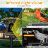 WiFi 4G SIM Bird Detection Outdoor Bird Feeder with Camera Solar Panel
