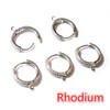10pcs 15mm with Zircon Gold Silver Color Earring Hooks Leverback Open Loop DIY Clips Clasp Jewelry Making Accessories