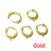 10pcs 15mm with Zircon Gold Silver Color Earring Hooks Leverback Open Loop DIY Clips Clasp Jewelry Making Accessories