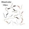 100/300pcs/Lot Hypoallergenic Earring Hook Kit Mix-color Ear Wires Fish Hooks Open Jump Rings Earplugs For DIY Jewelry Making