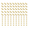 100pcs/lot Stainless Steel Gold Color Connector Clasp Crimp End Beads Findings Kit DIY Bracelet Necklace Jewelry Making Supplies
