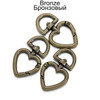 5Pcs/lot Peach Heart Shape Metal Spring Clasp Hooks Carabiner Key Ring Connectors For DIY Keychain Jewelry Making Accessories