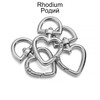 5Pcs/lot Peach Heart Shape Metal Spring Clasp Hooks Carabiner Key Ring Connectors For DIY Keychain Jewelry Making Accessories