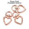 5Pcs/lot Peach Heart Shape Metal Spring Clasp Hooks Carabiner Key Ring Connectors For DIY Keychain Jewelry Making Accessories