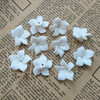 50pcs Handmade Ceramic Flower Material White Color Porcelain Floral Hair Accessories For DIY Jewelry Make Parts