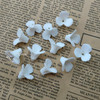 50pcs Handmade Ceramic Flower Material White Color Porcelain Floral Hair Accessories For DIY Jewelry Make Parts