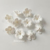 50pcs Handmade Ceramic Flower Material White Color Porcelain Floral Hair Accessories For DIY Jewelry Make Parts