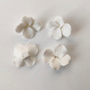 50pcs Handmade Ceramic Flower Material White Color Porcelain Floral Hair Accessories For DIY Jewelry Make Parts