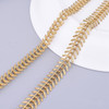 White K Rose Gold 11mm Flower Fishbone Copper Chains Handmade Jewelry Making Findings Component DIY Accessories 5m/roll