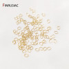 50-100 Pcs/bag 18K Real Gold Plated Jump Rings Wholesale Split Ring Connectors For DIY Jewelry Making Accessories Supplies Sale