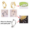 4 pcs/20 pcs DIY Ear clips wave head screw spring resin ear clips without pierced earrings converter DIY jewelry accessories