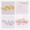 4 pcs/20 pcs DIY Ear clips wave head screw spring resin ear clips without pierced earrings converter DIY jewelry accessories
