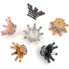 New 5PCS Shiny Diamond Crown Beads DIY Pen Bead Phone Key Chain Necklace Earrings Bracelet Alloy 3D Crown Jewelry Accessories