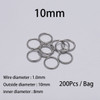 30-200Pcs 3-25mm Stainless Steel Split Ring Open Single Loops Jump Rings Connectors for DIY Jewelry Making Findings Accessories