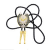 Naturel Stone Gold U Shape Eagle Bolo Tie For Man Indian Cowboy Western Cowgirl Leather Rope Zinc Alloy Necktie