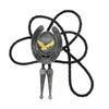 Naturel Stone Gold U Shape Eagle Bolo Tie For Man Indian Cowboy Western Cowgirl Leather Rope Zinc Alloy Necktie