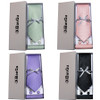 Men's Tie Set with Gift Box Classic Party Wedding 8cm Silk Solid Pailsey Business Office Formal Neck Tie Accessories for Husband