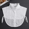 Fashion 2023 Front Tie White Fake Collar for Women Stand Detachable Collar Fake Girls Vintage Lace Ladies False Blouse Collar