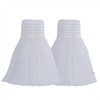 1Pair Detachable Cuffs Pearl Lace Mesh Fake Flared Sleeves Double Layer Pleated Ruched False Cuffs Sweater Blouse Wrist Warmers