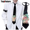 customized Women Men Gothic Punk Pre-Tied Y2K Girl Boys Ties steampunk Rock Sick bear custom-made Necktie Accessories Wholesale