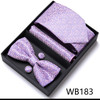 Tie For Men Formal Dress Tuxedo NeckTie Handkerchief Bow Tie Set PlaisyParty Groom Wedding Butterfly Bowtie In Box