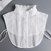 Hollow Lace Chiffon Doll Cotton Fake Collar Blouse Sweater Detachable Shirt Collar False Collar Lapel Women Top Collars Decor