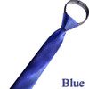 HUISHI Pre-tied Zipper Tie Neck Mens Skinny Zipper Neckties Red Black Blue Solid Color Slim Narrow Entertainment Party