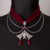 Goth Red Velvet Choker Bat Necklace Victorian Gorgeous Punk Gothic Vampire Jewelry Fashion Party Women Halloween Gift Charm