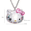 2023 Anime Necklace Pink Crystal Cute Cat Porcelain Brand Trendy Pendants Necklace Fashion Jewelry for Women Gift