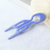 Simple U-shaped Wavy Hair Clip Women's Round Headed Hair Fork French Fashion Curly Hair Stick Clip Medium DIY Hairstyle Tool