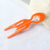 Simple U-shaped Wavy Hair Clip Women's Round Headed Hair Fork French Fashion Curly Hair Stick Clip Medium DIY Hairstyle Tool