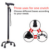 Non-slip Walking Sticks For The Elderly Retractable Aluminum Alloy Multifunctional Cane With Led Light Old Men Crutch