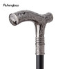 Silver Wolf Head Flower Totem Relief Walking Cane Fashion Walking Stick Gentleman Crosier Knob Walking Stick 93cm