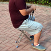 Foldable Walking Stick Chair For Elderly Anti-Slip Design Sturdy Seats Cane For Home/Outdoor