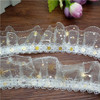 Hot 1/ 3/ 5yards 3-Layer Golden Silver Flower stars Lace Gathered Pleated sequined Trim DIY