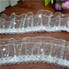 Hot 1/ 3/ 5yards 3-Layer Golden Silver Flower stars Lace Gathered Pleated sequined Trim DIY