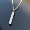 2021 New Fashion Rectangle Bar Necklace Men Waterproof Stainless Steel Chain Pendant Necklace For Men Jewelry Gift