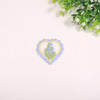 10PCS Cute Mini Hollow Mesh Love Flower Patches Lace Fabric Embroidery Headwear DIY Clothing Sewing Supplies Stickers