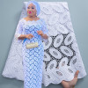 Guipure Lace Fabric Nigeria Cord Fabric With Sequins African White Sequence Lace Fabric 2024 5 Yards For Party Dress Sew 3036A Guipure Lace Fabric Nigeria Cord Fabric With Sequins African White Sequence Lace Fabric 2024 5 Yards For Party Dress Sew 3036A